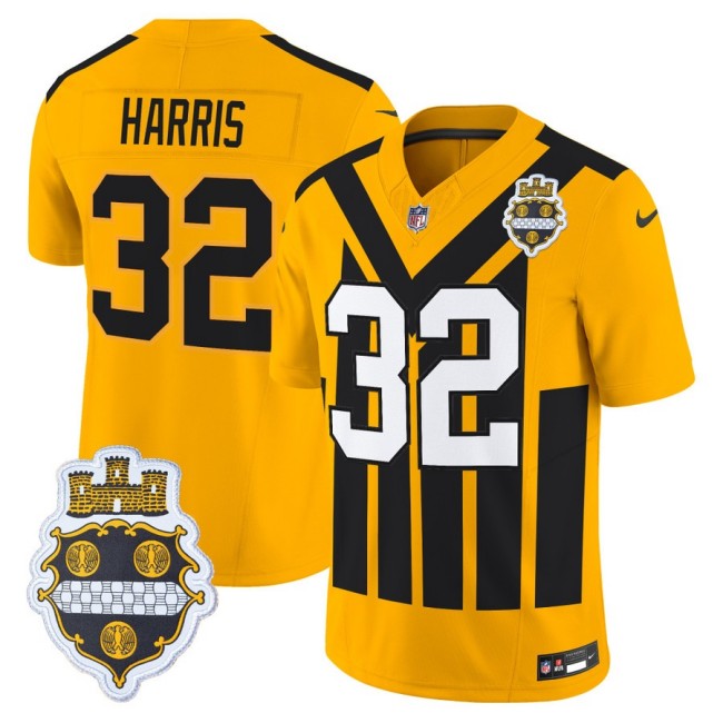 Men's Pittsburgh Steelers #32 Franco Harris Nike Alternate 1933 Throwback FUSE Limited Jersey - Gold