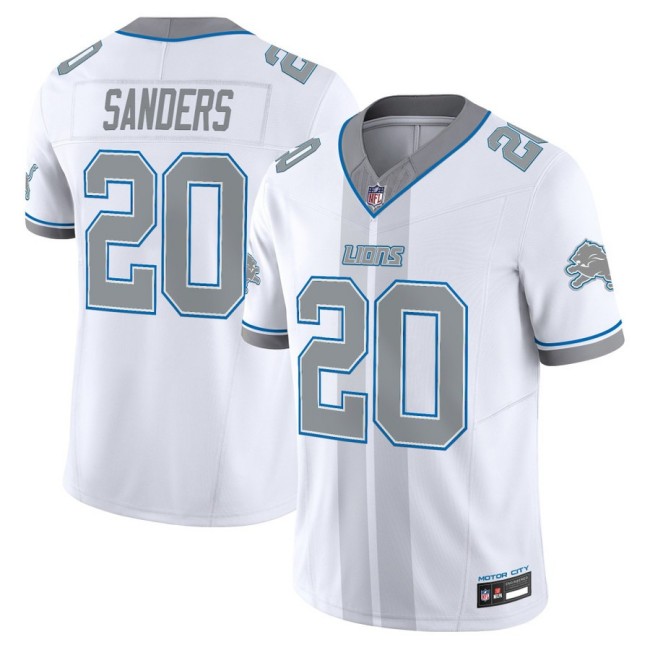 Men's Detroit Lions #20 Barry Sanders 'Motor City Racing Edition' Nike Limited NFL Jersey - White