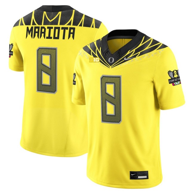 Men's Oregon Ducks #8 Marcus Mariota 2025 Nike Vapor Limited Football Jersey V2 - Yellow
