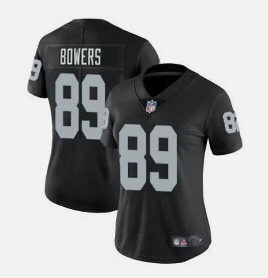 Women's Las Vegas Raiders #89 Brock Bowers Black Vapor Stitched Football Jersey