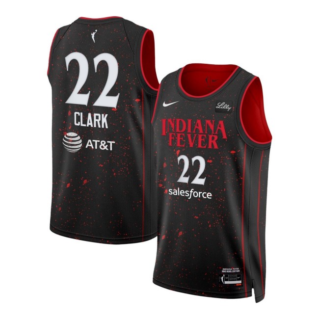 Men's Indiana Fever #22 Caitlin Clark Black Stitched WNBA Jersey