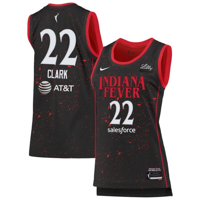 Women's Indiana Fever #22 Caitlin Clark Black Stitched WNBA Jersey