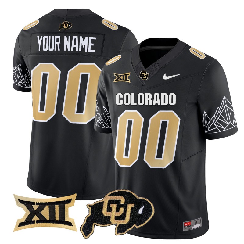 Nike Colorado Buffaloes Custom 2025 Vapor Limited Stitched Football Jersey V2 - Black