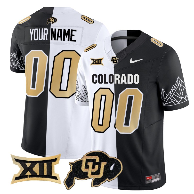 Nike Colorado Buffaloes Custom 2025 Vapor Limited Stitched Football Jersey V2 - Stripeout Black White