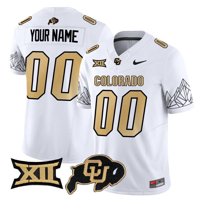 Nike Colorado Buffaloes Custom 2025 Vapor Limited Stitched Football Jersey V2 - White