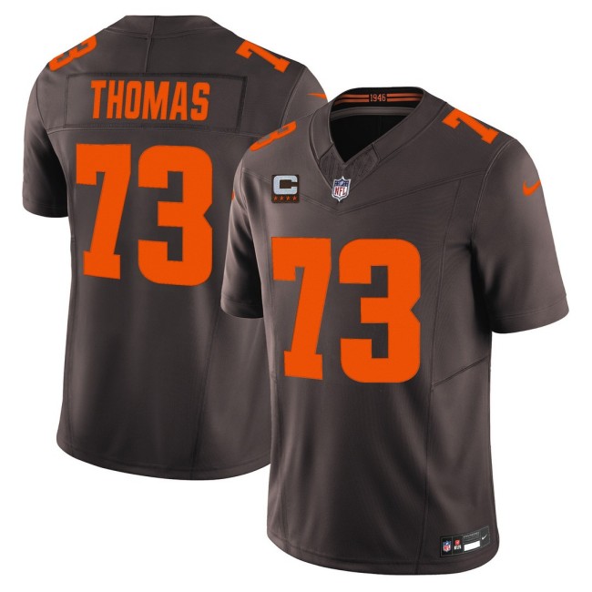 Men's Cleveland Browns #73 Joe Thomas Brown 'Alpha Dawg Edition' Nike Vapor Limited NFL Jersey - 4-Star C Patch
