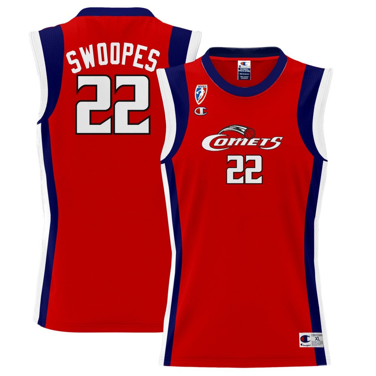 Houston Comets #22 Sheryl Swoopes Red Stitched WNBA Basketball Jersey