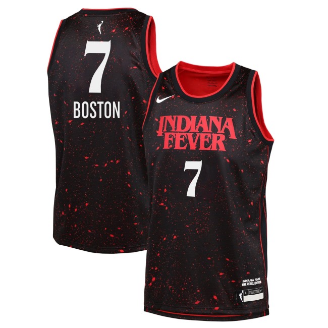 Unisex Indiana Fever Rebel Edition #7 Aliyah Boston Stranger Things Victory Stitched WNBA Jersey