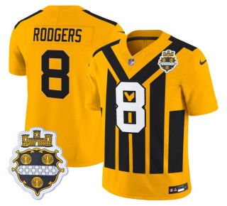 Youth Pittsburgh Steelers #8 Aaron Rodgers Nike Alternate 1933 Throwback FUSE Limited Jersey - Gold