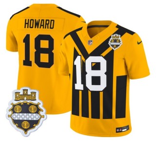 Youth Pittsburgh Steelers #18 Will Howard Gold Nike Alternate 1933 Throwback FUSE Limited Jersey