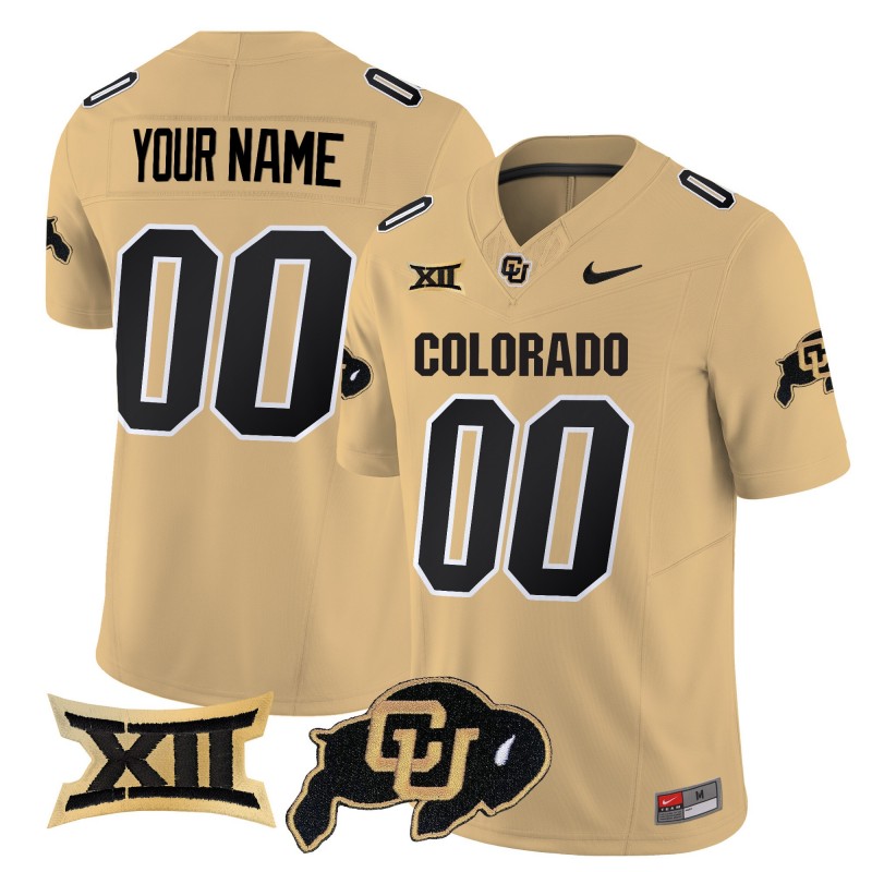 Nike Colorado Buffaloes Custom Gold 2025 Vapor Limited Stitched Football Jersey