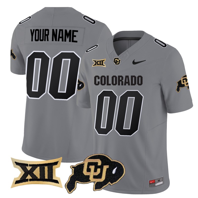 Nike Colorado Buffaloes Custom Grey 2025 Vapor Limited Stitched Football Jersey