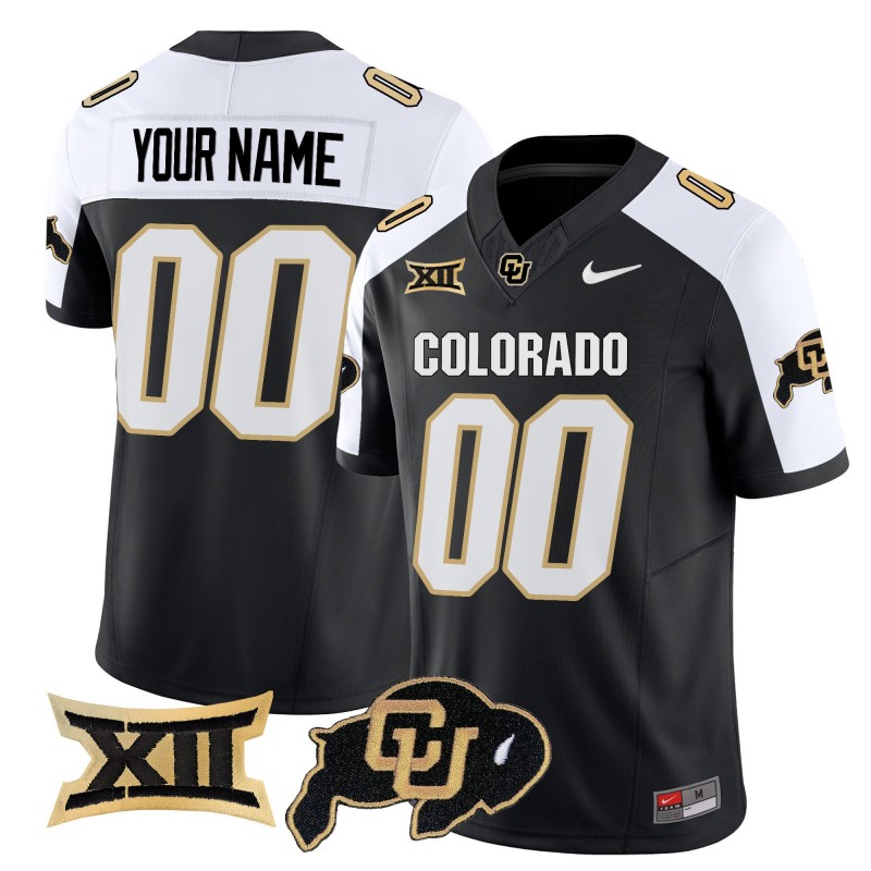 Nike Colorado Buffaloes Custom Black White 2025 Vapor Limited Stitched Football Jersey