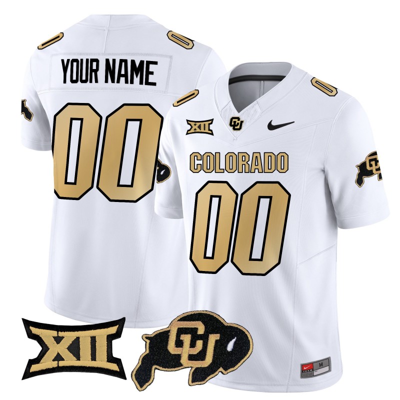 Nike Colorado Buffaloes Custom White 2025 Vapor Limited Stitched Football Jersey