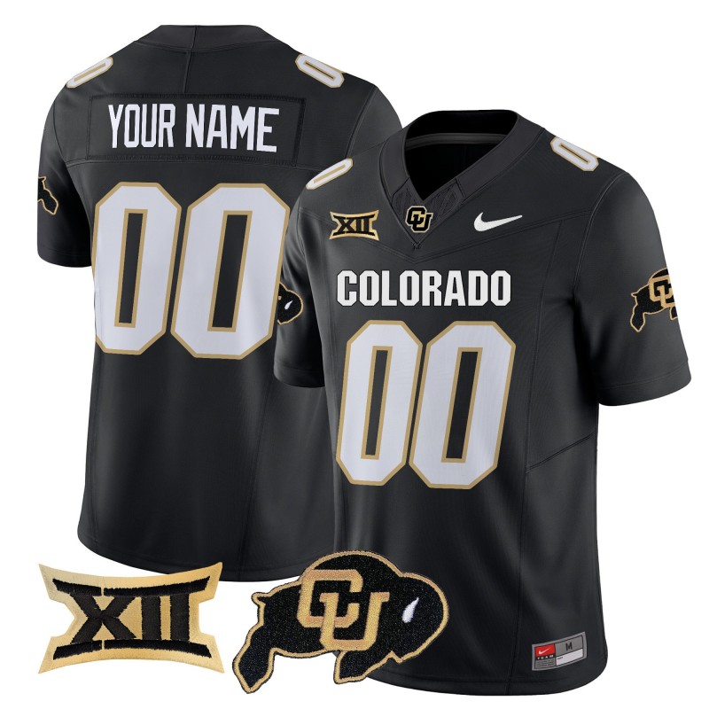 Nike Colorado Buffaloes Custom Black 2025 Vapor Limited Stitched Football Jersey