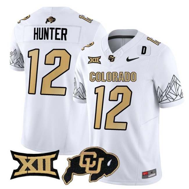 Men's Colorado Buffaloes #12 Travis Hunter White Nike 2025 Vapor FUSE Limited Jersey V2 - All Stitched