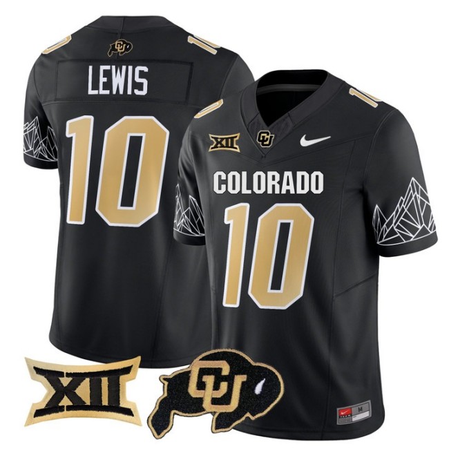 Men's Colorado Buffaloes #10 Julian Lewis Black Nike 2025 Vapor FUSE Limited Jersey V2 - All Stitched