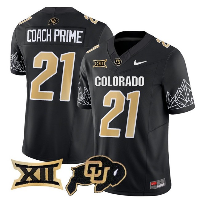 Men's Colorado Buffaloes #21 Coach Prime Black Nike 2025 Vapor FUSE Limited Jersey V2 - All Stitched