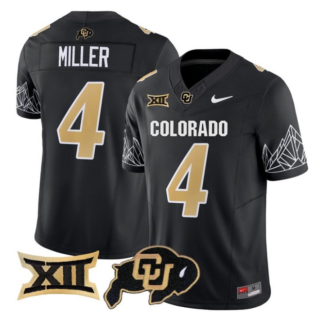 Men's Colorado Buffaloes #4 Omarion Miller Black Nike 2025 Vapor FUSE Limited Jersey V2 - All Stitched