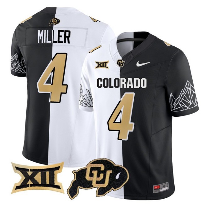 Men's Colorado Buffaloes #4 Omarion Miller White Black Nike 2025 Vapor FUSE Limited Jersey V2 - All Stitched