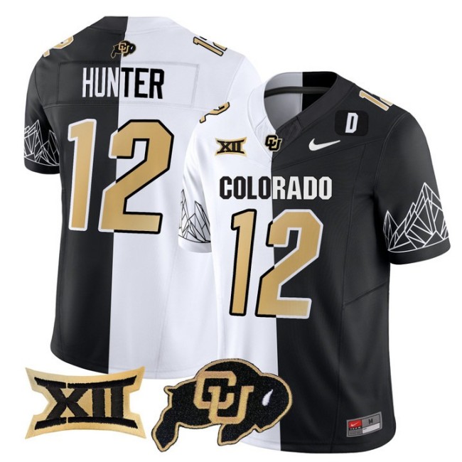 Men's Colorado Buffaloes #12 Travis Hunter White Black Nike 2025 Vapor FUSE Limited Jersey V2 - All Stitched