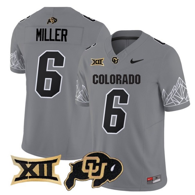 Men's Colorado Buffaloes #6 Drelon Miller Grey Nike 2025 Vapor FUSE Limited Jersey V2 - All Stitched