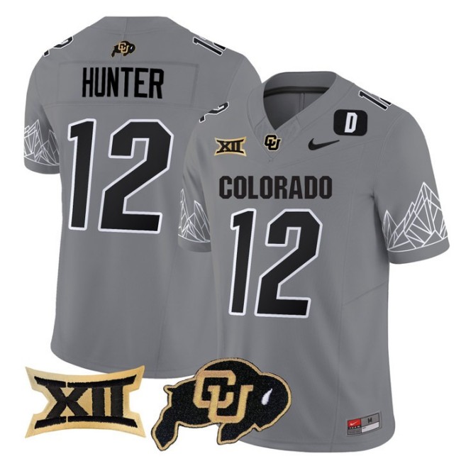 Men's Colorado Buffaloes #12 Travis Hunter Grey Nike 2025 Vapor FUSE Limited Jersey V2 - All Stitched