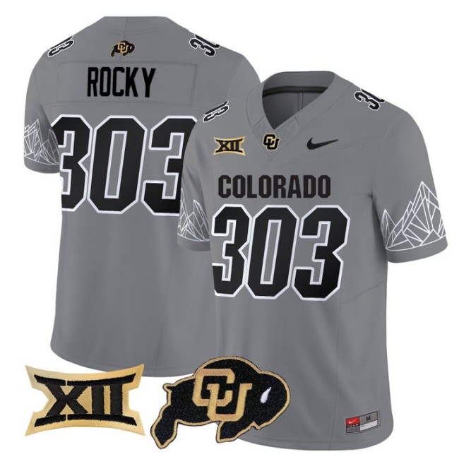 Men's Colorado Buffaloes 303 Rocky Grey Nike 2025 Vapor FUSE Limited Jersey V2 - All Stitched