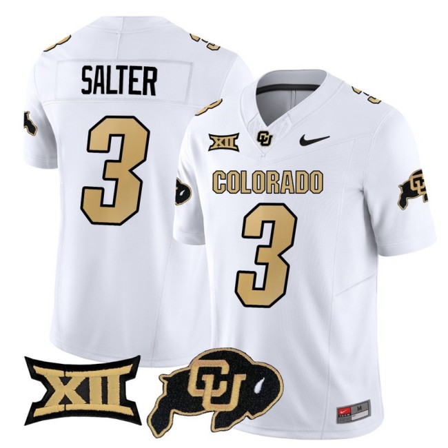 Men's Colorado Buffaloes #3 Kaidon Salter Nike 2025 FUSE Limited Jersey - White