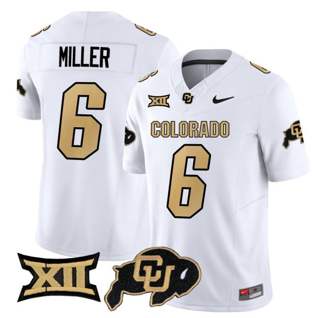Men's Colorado Buffaloes #6 Drelon Miller Nike 2025 FUSE Limited Jersey - White