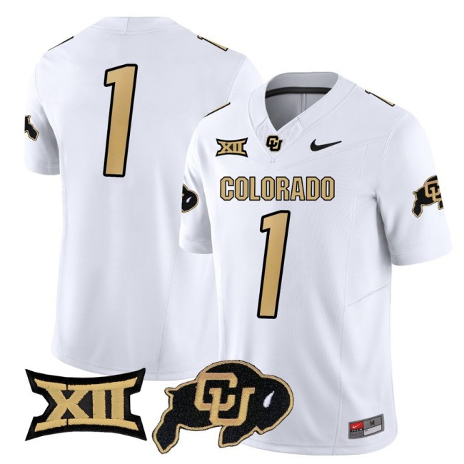 Men's Colorado Buffaloes #1 Nike 2025 FUSE Limited Jersey - White