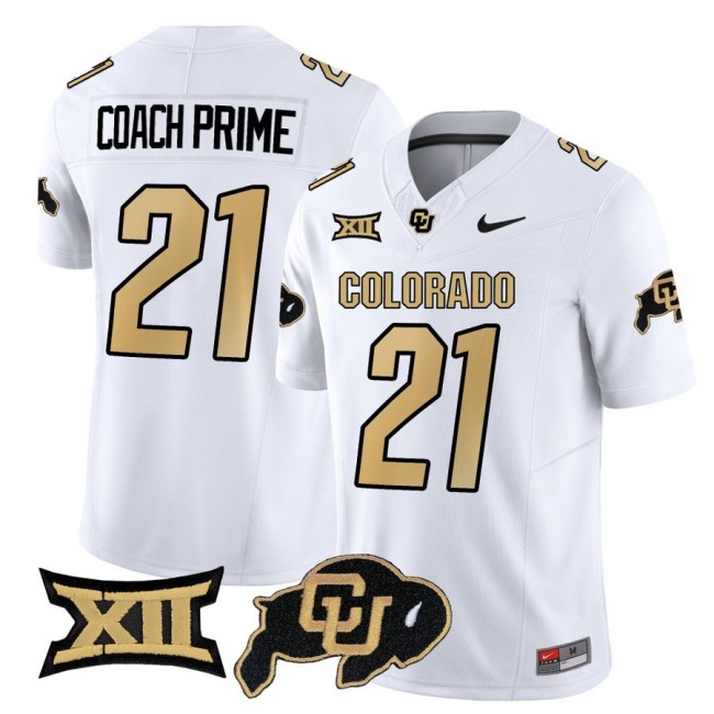 Men's Colorado Buffaloes #21 Coach Prime Nike 2025 FUSE Limited Jersey - White