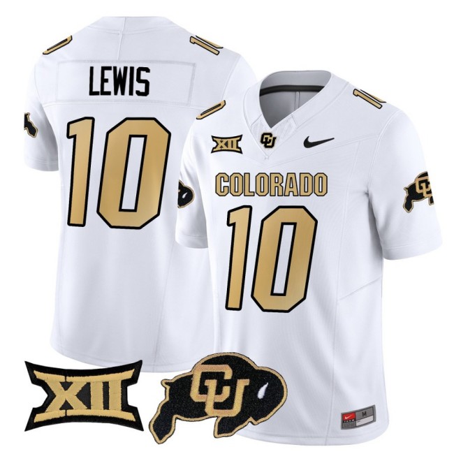 Men's Colorado Buffaloes #10 Julian Lewis Nike 2025 FUSE Limited Jersey - White