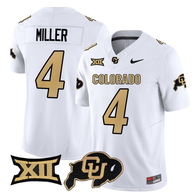 Men's Colorado Buffaloes #4 Omarion Miller Nike 2025 FUSE Limited Jersey - White