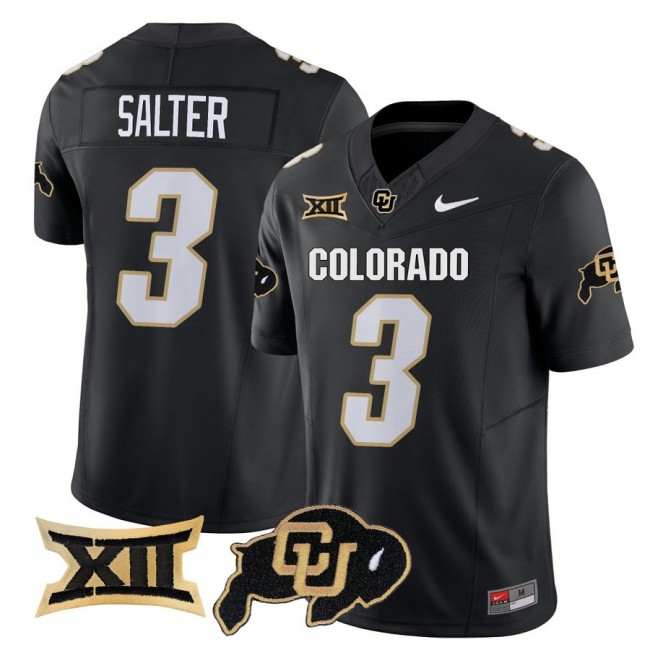Men's Colorado Buffaloes #3 Kaidon Salter Nike 2025 FUSE Limited Jersey - Black