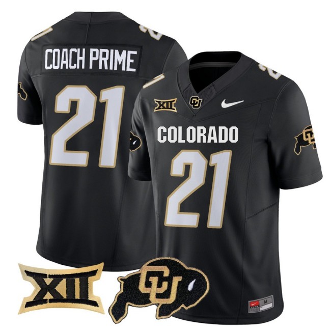 Men's Colorado Buffaloes #21 Coach Prime Nike 2025 FUSE Limited Jersey - Black