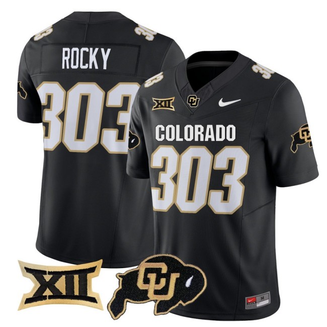 Men's Colorado Buffaloes Rocky 303 Nike 2025 FUSE Limited Jersey - Black