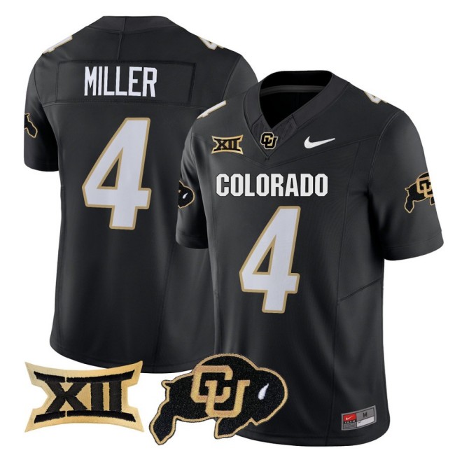Men's Colorado Buffaloes #4 Omarion Miller Nike 2025 FUSE Limited Jersey - Black