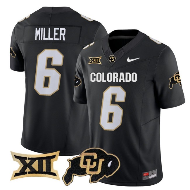 Men's Colorado Buffaloes #6 Drelon Miller Nike 2025 FUSE Limited Jersey - Black