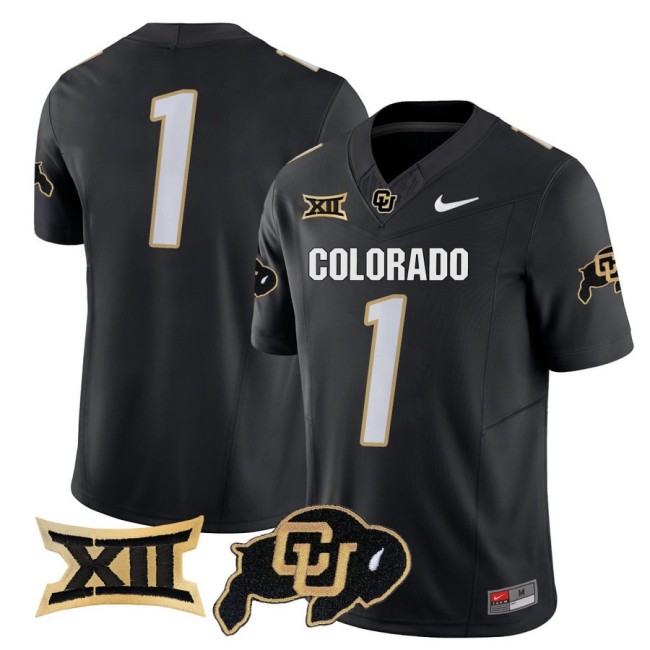 Men's Colorado Buffaloes #1 Nike 2025 FUSE Limited Jersey - Black