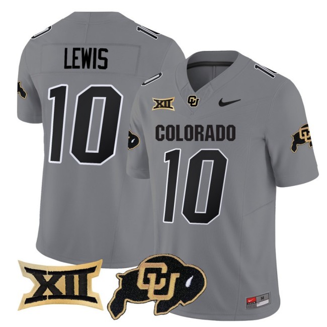 Men's Colorado Buffaloes #10 Julian Lewis Nike 2025 FUSE Limited Jersey - Grey