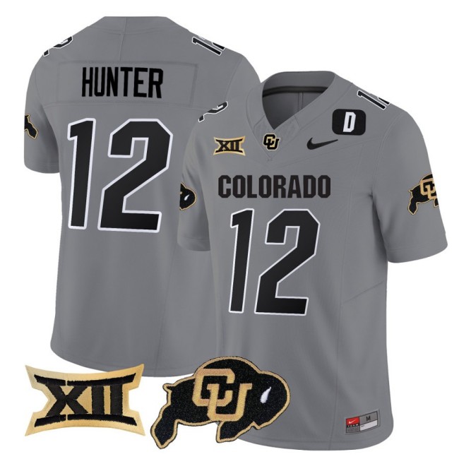 Men's Colorado Buffaloes #12 Travis Hunter Nike 2025 FUSE Limited Jersey - Grey