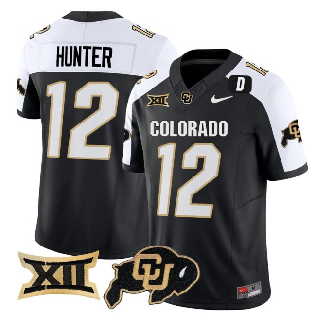 Men's Colorado Buffaloes #12 Travis Hunter Nike 2025 FUSE Limited Jersey - Black White