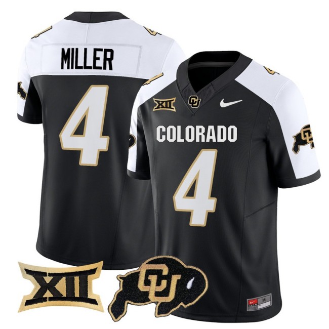 Men's Colorado Buffaloes #4 Omarion Miller Nike 2025 FUSE Limited Jersey - Black White