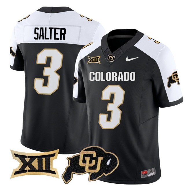 Men's Colorado Buffaloes #3 Kaidon Salter Nike 2025 FUSE Limited Jersey - Black White