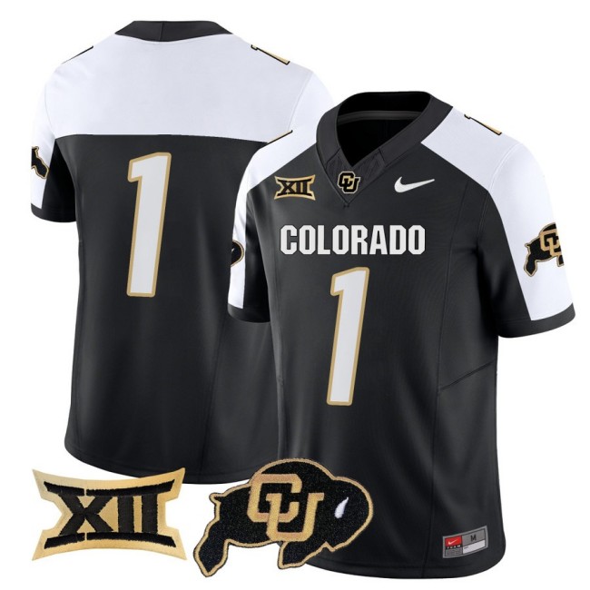 Men's Colorado Buffaloes #1 Nike 2025 FUSE Limited Jersey - Black White