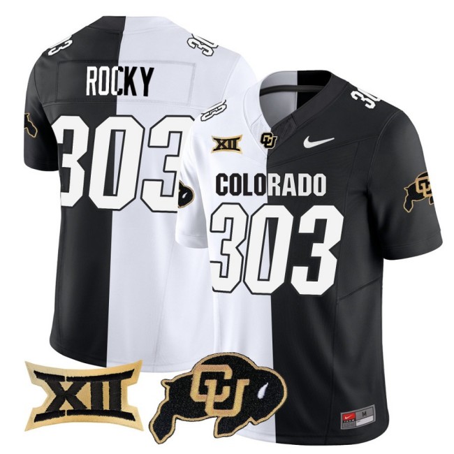 Men's Colorado Buffaloes Rocky 303 Nike 2025 FUSE Limited Jersey - White Black