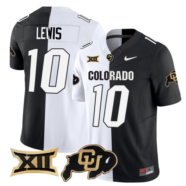 Men's Colorado Buffaloes #10 Julian Lewis Nike 2025 FUSE Limited Jersey - White Black