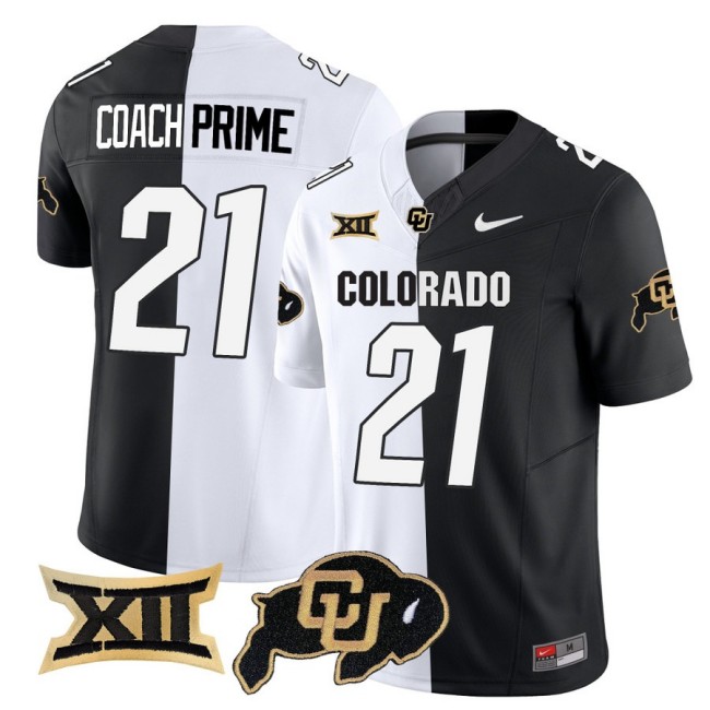 Men's Colorado Buffaloes #21 Coach Prime Nike 2025 FUSE Limited Jersey - White Black