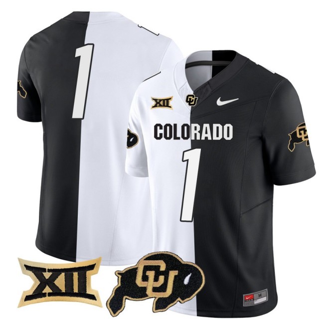 Men's Colorado Buffaloes #1 Nike 2025 FUSE Limited Jersey - White Black
